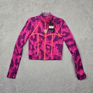 NWT Nicce Women's Arena Long Sleeve Top Fiesta Fuchia Size S